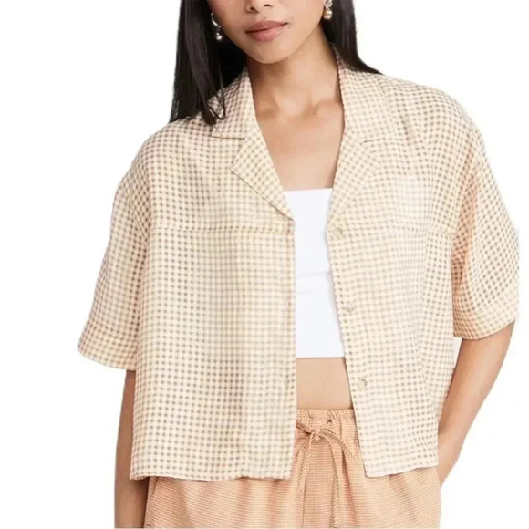 Holzweiler Tops - HOLZWEILER Women’s Cropped Oversized Shirt